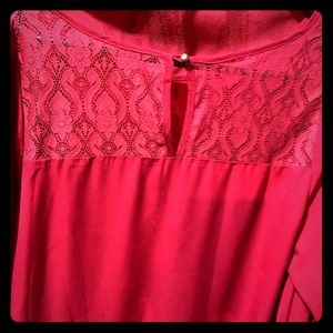 Great LOFT maroon top.  Roll up/down sleeves.